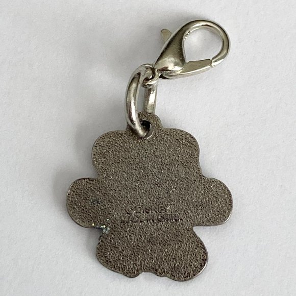 Vintage Disney Minnie Mouse Clip On Charm Zipper Pull Purse EnamelCrystal Signed - Picture 4 of 8